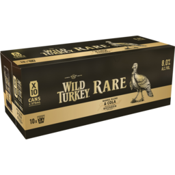 Photo of Wild Turkey Rare & Cola Cans 10x375ml