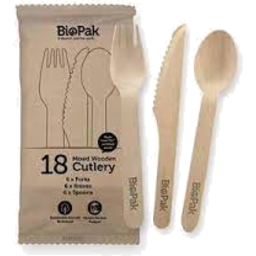 Photo of Biopak Cutlery Mix Wooden