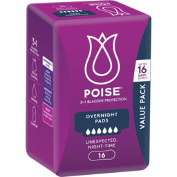 Photo of Poise Pads For Bladder Leaks Overnight 16 Pack