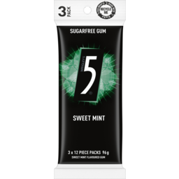 Photo of 5gum Sweet Mint Sugar Free Chewing Gum 3 Pack 96g 96g