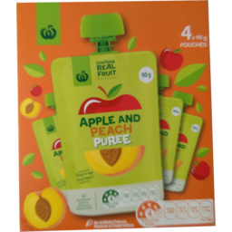 Photo of Select Fruit Puree Pouch Apple Peach 4 Pack