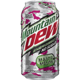 Photo of Mountain Dew Energised Sugar Free Major Melon Soft Drink Single Can