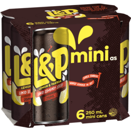 Photo of L&P Soft Drink Cans 250ml 6 Pack