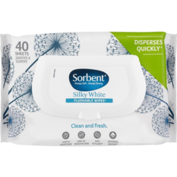 Photo of Sorbent Wipes Clean & Fresh Flushable Wipes 40 Pack