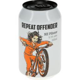 Photo of Double Vision Brewing Repeat Offender NZ Pilsner 5.1% 330ml