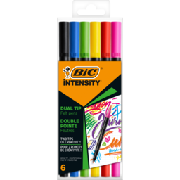 Photo of Bic Intensity Dual Tip Markers Assorted Colours 6 Pack
