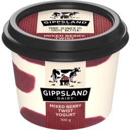 Photo of Gippsland Dairy Mixed Berry Twist Yoghurt 700g