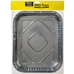 Photo of Black & Gold Foil Tray BBQ 4pk