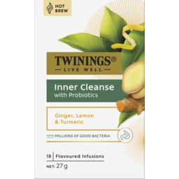 Photo of Twinings Live Well Inner Cleanse Probiotics Ginger, Lemon And Turmeric Herbal Tea Bags