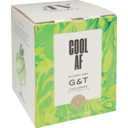 Photo of AF Drinks Alcohol Free G&T Drink Cucumber 4 Pack