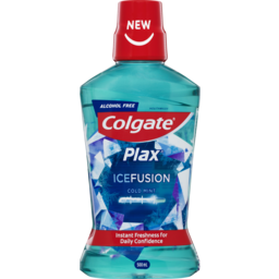 Photo of Colgate Plax Ice Fusion Antibacterial Mouthwash, , Cold Mint, Alcohol Free, Bad Breath Control