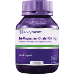 Photo of HENRY BLOOMS Tri-Magnesium Citrate 900mg 60c