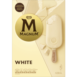 Photo of Magnum Ice Cream Sticks Velvety Smooth White Vanilla Ice Cream