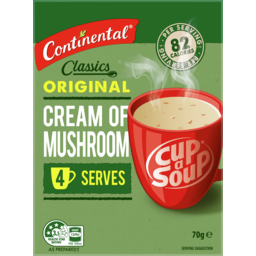 Photo of Continental Cup A Soup Cream Of Mushroom 4pk 70gm