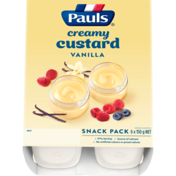 Photo of Pauls Custard Smooth & Creamy Snack Pack Vanilla Custard