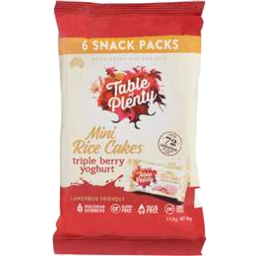 Photo of Table Of  Plenty Mini Rice Cakes Triple Berry Snack Pack 84gm