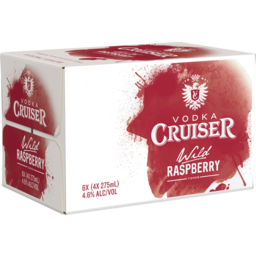 Photo of Vodka Cruiser Raspberry 4.6% 275ml 24 Pack