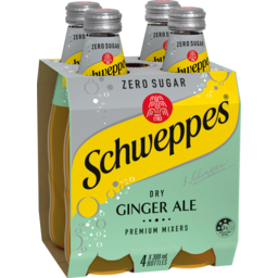 Photo of Schweppes Dry Ginger Ale Diet Bottles 4x300ml