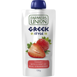 Photo of Farmers Union Greek Style Yogurt Strawberry Pouch 130g