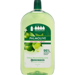 Photo of Palmolive Antibacterial Liquid Hand Wash Soap 1l, Odour Neutralising Lime Refill And Save, No Parabens 1l