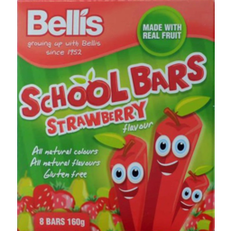 Photo of Bellis School Bars Strawberry 8 Bars