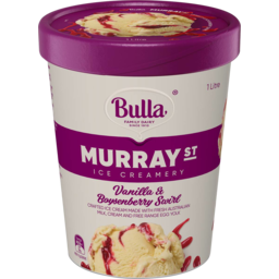 Photo of Bulla Ice Cream Murray St Vanilla & Boysenberry Swirl