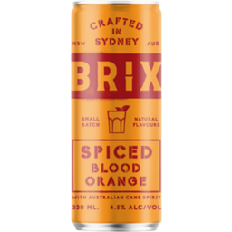 Photo of Brix Spiced Blood Orange Can 330ml