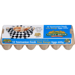 Photo of Valley Brook Large Free Range Eggs 600g 12 Pack