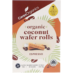 Photo of Ceres - Coconut Wafer Rolls Espresso 80g