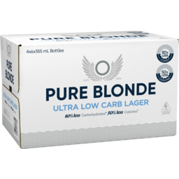 Photo of Pure Blonde Ultra Low Carb Lager 24 X 355ml Bottles 24.0x355ml