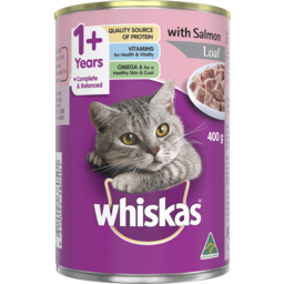 Photo of Whiskas Adult Wet Cat Food Salmon Loaf 400g Can