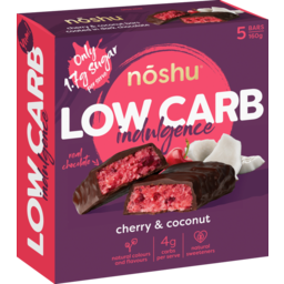 Photo of Noshu Low Carb Bars Cherry & Coconut Indulgence 160gm