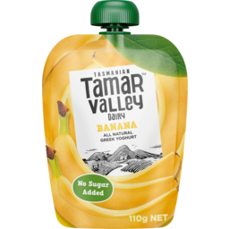 Photo of Tamar Valley Kids Banana All Natural Greek Yoghurt Pouch 110g