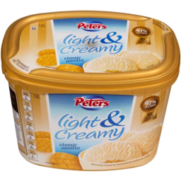 Photo of Peters Light & Creamy Classic Vanilla Ice Cream 1.8lt