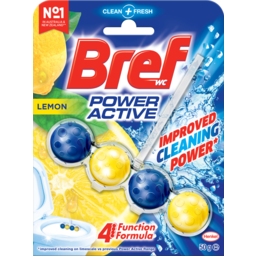 Photo of Bref Power Active Juicy Lemon, Rim Block Toilet Cleaner, 50 gm