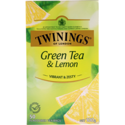 Photo of Twinings Lemon Green Tea Bags 50 Pack 100g 100g
