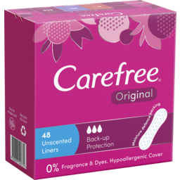 Photo of Carefree Original Panty Liners Unscented 48pk