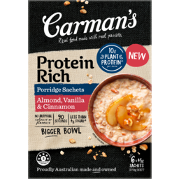 Photo of Carmans Almond Vanilla & Cinnamon Porridge Sachets 6 Pack