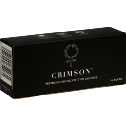 Photo of Crimson Organic Cotton Tampons Super 16 Pack For Heavy Flow- Applicator Free. Certified 100% Organic Cotton And Ehtical Trade. 