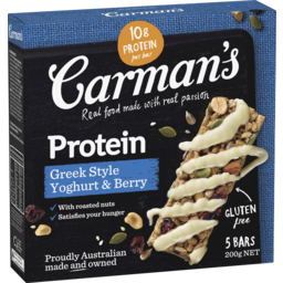Photo of Carman's Greek Style Yoghurt & Berry Protein Bars 200g 5pk