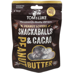 Photo of Tom & Luke Peanut Butter & Cacao Peanut Lovers Snackaballs 140g