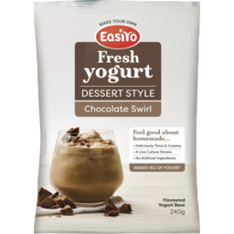 Photo of EasiYo Fresh Yogurt Base Dessert Style Chocolate Swirl 240g 