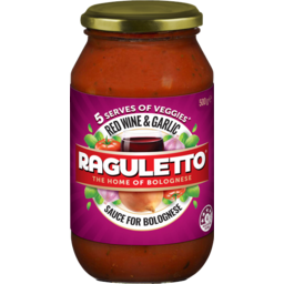 Photo of Ragulet Red Wine & Garlic Bolognese Pasta Sauce 500g
