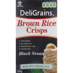 Photo of Deli Grains Rice Black Sesame Crackers 100g