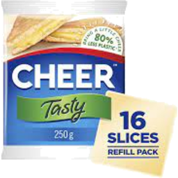 Photo of Cheer Cheese Tasty Slices Refill Pk 250g