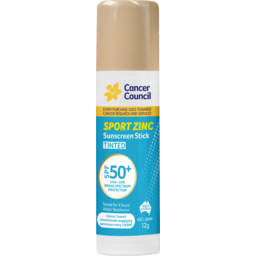 Photo of Cancer Council Sport Zinc Sunscreen Stick Tinted Spf50+ 12g