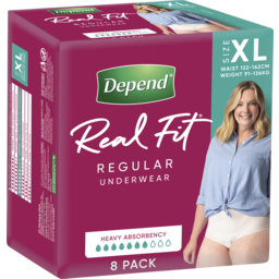 Photo of Depend Real Fit For Women Underwear, Heavy Absorbency, X-Large,8 Pants 