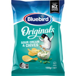 Photo of Bluebird Oriinal Cut Potato Chips Sour Cream & Chives 150g