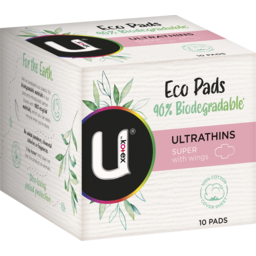 Photo of U By Kotex Cotton Ultrathin Pads Super With Wings 10 Pack 