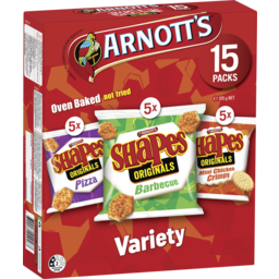 Photo of Arnott's Shapes Originals Cracker Biscuits Variety 15 Pack 375g 375g